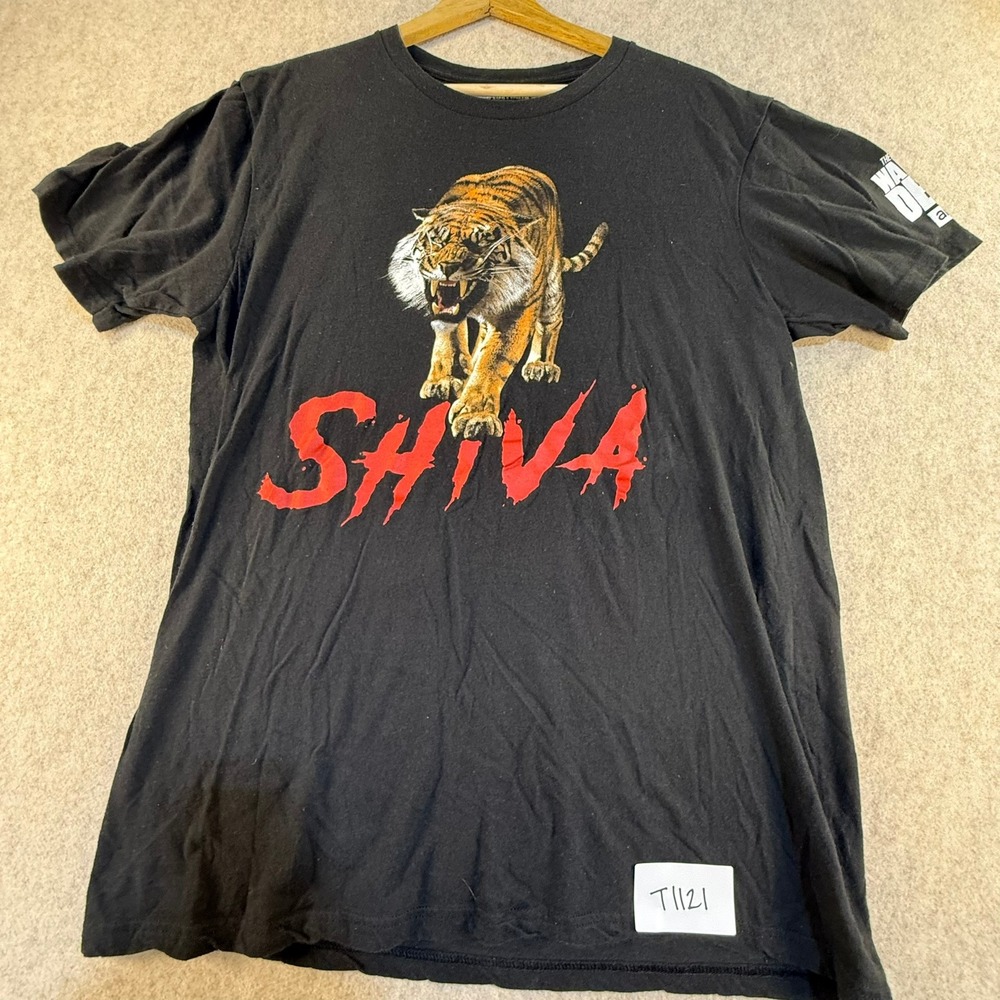 The Walking Dead Shiva Tiger Shirt Mens Large Black AMC Supply Drop Graphic Tee